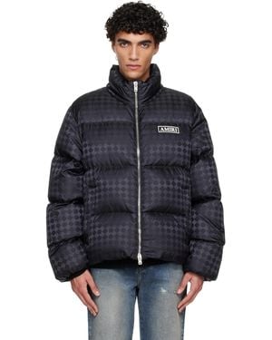 Amiri Ma Quad Jacquard Down Jacket - Blue
