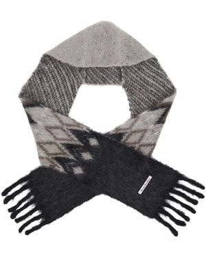 Acne Studios Mohair Hood Scarf - Grey
