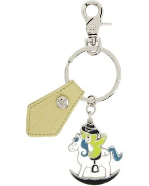 Vivienne Westwood Rocking Horse Teddy Keychain - White