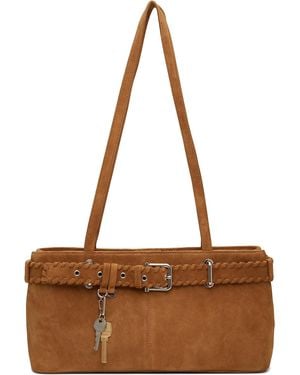 OSOI Tan Shoulder Brocle Bag - Brown