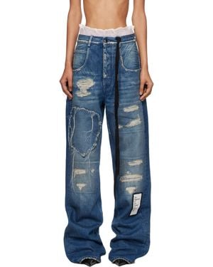 Ann Demeulemeester Claire 5 Pocket Comfort Jeans - Blue