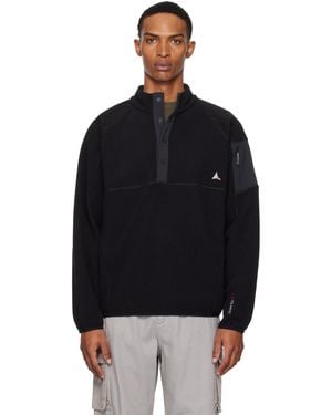 Roa Polartec Fleece Button Up Jumper - Black