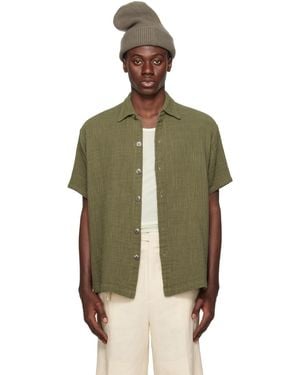 Greg Lauren カーキ ボクシー シャツ - グリーン