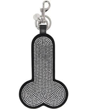 JW Anderson Crystal Penis Keychain - Black