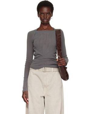 Lemaire Ballerina Wrap Blouse - Brown