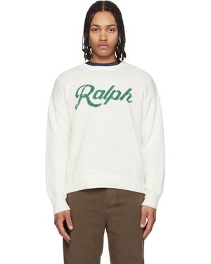 Polo Ralph Lauren Pull Blanc Cassé À Logo - Multicolore