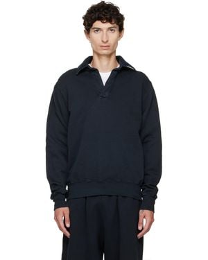 Les Tien Heavyweight Moto Back Polo - Blue