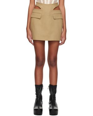 Dion Lee Y Front Buckle Miniskirt - Green