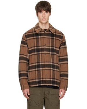 Moncler Flannel Lined Overshirt - Brown