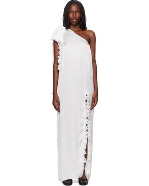 Kika Vargas Robe Longue Aretha Blanche Exclusive À Ssense - Noir
