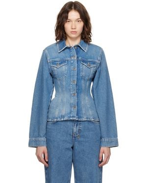 Ksubi Cinched Crop Tru Vintage Jacket - Blue