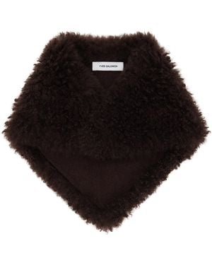 Yves Salomon Lambskin Bandana Scarf - Black
