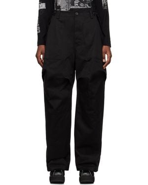 we11done Paneled Pants - Black