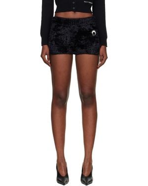 Marine Serre Wild Fluffy Knit Shorts - Black