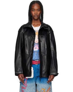 Doublet Mountain Leather Jacket - Black