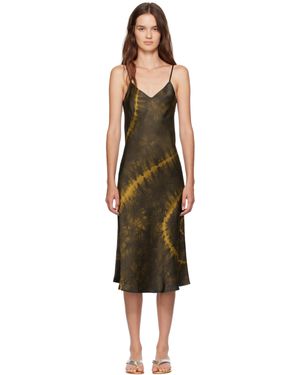 SILK LAUNDRY Robe Midi À Enfiler 90S Brune - Noir