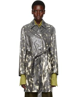 Dries Van Noten ブラック Water Repellent Mac コート
