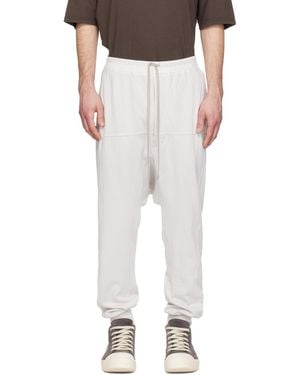 Rick Owens Off- Temple Drawstring Lounge Pants - White