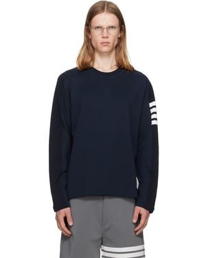 Thom Browne Milano Cotton 4-Bar T-Shirt - Blue
