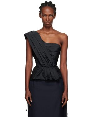 Maison Margiela Pleated Top - Black