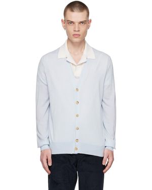 Gabriela Hearst Blue Duke Cardigan - White