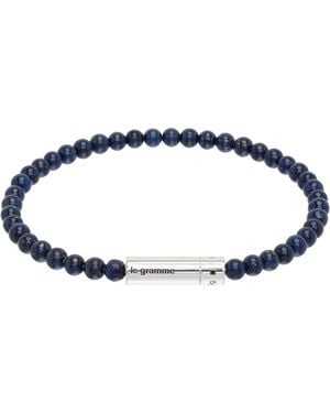 Le Gramme Bracelet À Perles De Lapis-Lazuli - Noir
