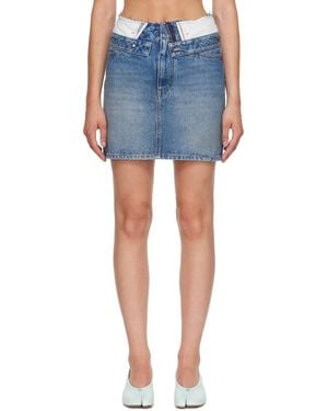 MM6 by Maison Margiela Denim Miniskirt - Blue