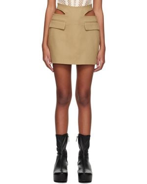 Dion Lee Y Front Buckle Miniskirt - Green