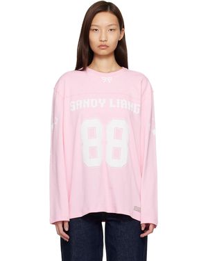 Sandy Liang T-Shirt À Manches Longues Princeton Rose