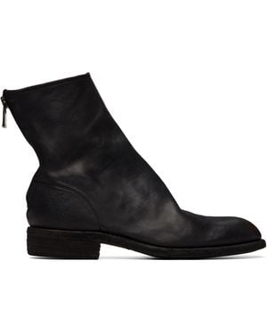 Guidi 986 Leather Back Zip Ankle Boots - Black