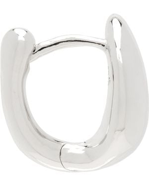 Maria Black Sagene Trail Huggie Single Earring - White