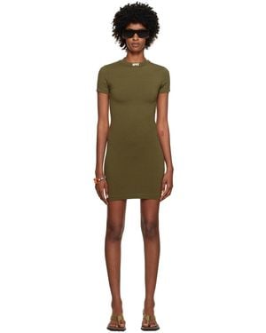 Heron Preston Khaki 'hpny' Minidress - Black