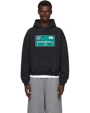 Alexander Wang Street Sign Graphic Hoodie - Black