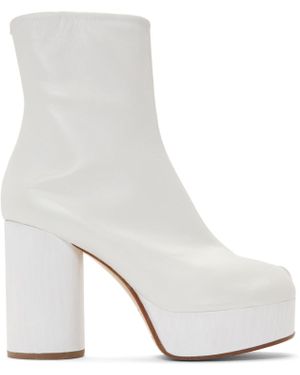 Maison Margiela White Platform Tabi Boots