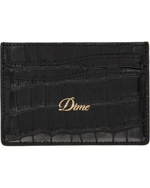 Dime Croc Card Holder - Black
