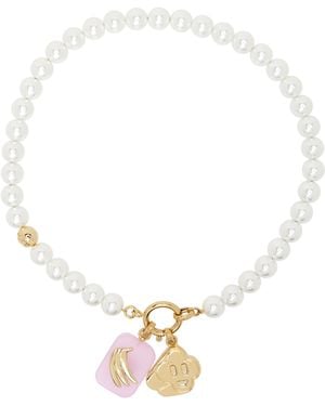 CASABLANCA Icon Pearl Necklace - Metallic