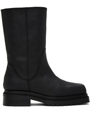 Eckhaus Latta Stacked Boots - Black