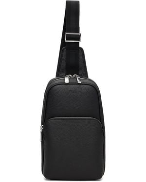 BOSS Grained Leather Bag - Black