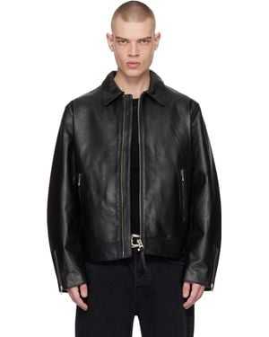 Nudie Jeans Eddy Rider Leather Jacket - Black