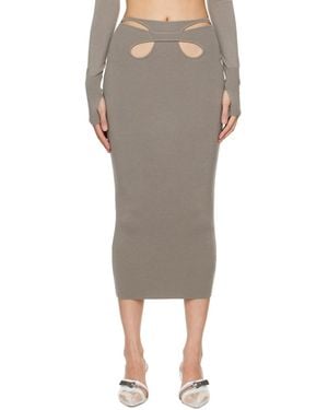Dion Lee Mobius Loop Midi Skirt - Grey