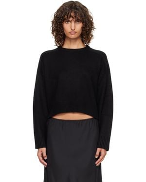 Loulou de Saison Bruzzi Lds Boxy Cashmere Jumper - Black