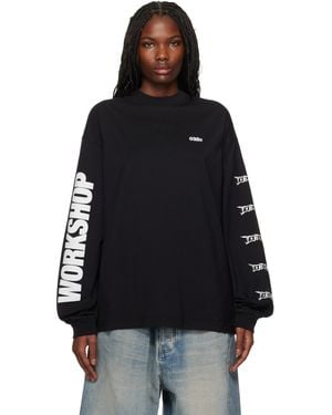 032c Nerve Shatter Boxy Longsleeve T-Shirt - Black