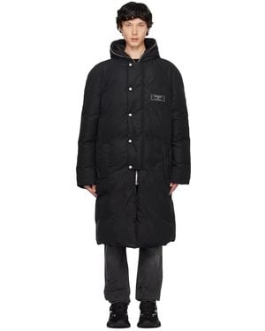 Balmain ナイロン ロング パファーコート - ブラック