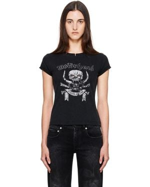 Vetements T-Shirt Ajusté Noir À Effet Usé Édition Motorhead