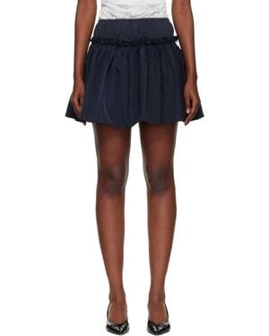 ShuShu/Tong Floral Waist Miniskirt Set - Blue