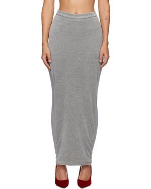Pushbutton Jupe-Short Grise À Panneaux - Noir