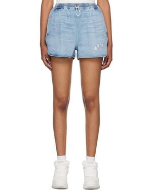 Amiri Drawstring Denim Shorts - Blue