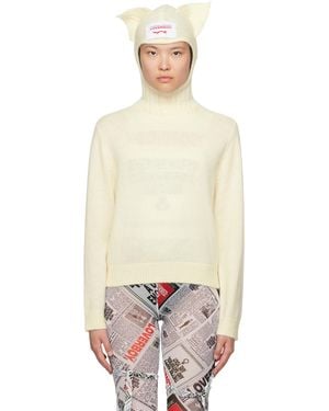 Charles Jeffrey Off- Ears Balaclava Jumper - Black