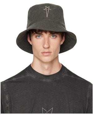 Rick Owens Chapeau Bob Gilligan Gris - Noir