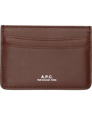 A.P.C. André Card Holder - Brown